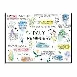 Dazzlewall Tägliche Erinnerungen Wandkunst Poster, Motivierende Zitate Wandposter für Büro Wohnzimmer Schlafzimmer Dekor 16x12 zoll Ungerahmt