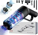 Justdfine Handstaubsauger 16000Pa Upgrade Akku Beutellos Testsieger Handstaubsauger Nass/Trocken,120W Autostaubsauger Kabellos für Auto/Haus, Filter+Edelstahlsieb-Schwarz