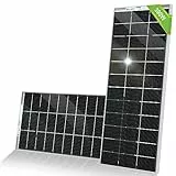 ECO-WORTHY 390W 12V Bifazial Solarpanel, 2 Stücke 195W Monokristallines Solarmodul Ideal zum Aufladen von 12V Batterien, für Wohnmobil Garten Camper Boot und Dach des Hauses