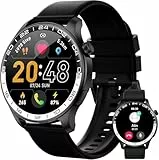 Smartwatch Herren, 1.43″ AMOLED-Display Touch Smart Watch mit Bluetooth-Anrufe, 120+ Sportmodi Fitnessuhr IP68 Wasserdicht Sportuhr, Fitness Tracker mit SpO2 Herzfrequenz Schrittzähler Schlafmonitor