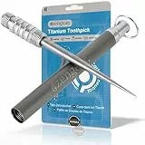aZengear Titan-Zahnstocher mit Schlüsselring, Metall Schlüsselanhänger | leicht, tragbar, wiederverwendbar - am besten für Camping, Outdoor, Reisen, Picknicks