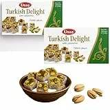 2 × 350g Premium-Qualität Pistazien-Lokum – Turkish Delight – Ohne Palmöl & Glukosesirup –Türkische Süssigkeiten, Traditionelle Süßigkeit aus der Türkei (2 Stück, Pistazien Delight)