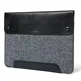 MegaGear MacBook-Tasche aus echtem Leder und Fleece,Laptop-Hülle für MacBook Pro und MacBook Air,14 Zoll,13 Zoll (M2,M2 Pro,M2 Max,M1), 13,3 Zoll, iPad Pro 12,9 Zoll, Modelle 2020,2021,2022 und 2023