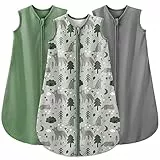 Yoofoss Schlafsack Baby Sommer 0.5 Tog - 3er Pack 67cm/0-6 Monate 100% Baumwolle Sommerschlafsack Babyschlafsack für Jungen Mädchen Neugeborene