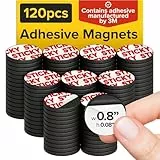 Magnetische Punkte 120 Stück – selbstklebende Magnetpunkte (0,8 x 0,8 Zoll) – magnetische Kreise zum Abziehen und Aufkleben – industrielle flexible Klebemagnete – Bögen sind eine Alternative, Aufklebe