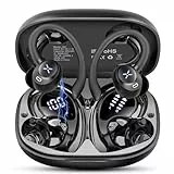Cillso Bluetooth Kopfhörer Sport, 50 Std Kopfhörer Kabellos Bluetooth 5.4 mit HD Mic, In Ear Kopfhörer HiFi Stereo, Dual LED-Anzeige, IP7 Wasserdicht Ohrhörer mit Ohrhaken für Arbeit Studium Sport