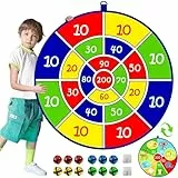 Jesitai 25.5 Inches Spiele Für Kinder Doppelseitige Dartscheibe, Outdoor Wurfspiel,Garten Spielzeug,Geeignet Für 3 4 5 6 7 8 9 10 11 12 jährige Jungen und Mädchen Geschenk(65cm)