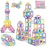 COOLJOY Magnetische Bausteine 40Teile, Magnetbausteine Spielzeug ab 3 Jahre, MagnetSpielzeug Magneten Kinder Spielzeug ab 3 4 5 6 7 8 Jahre für Junge Mädchen Bauklötze Kinderspielzeug