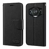 Oxford Stoff und PU Leder Flip Handyhülle Kompatibel mit Doogee S118, Robuste Klapphülle mit Kartenfächern und Magnetverschluss (Schwarz)