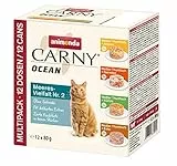 animonda Carny Ocean Katzen Nassfutter Meeresvielfalt Nr. 2 (12 x 80 g), Katzenfutter nass für ausgewachsene Katzen, mit zartem Fischfilet, ohne Getreide ohne Zucker
