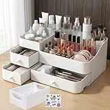 YUTUY Make up Kosmetik Organizer,Make up Organizer,Multifunktion Schminktisch Organizer,Einfache Aufbewahrung für Pinsel Lippenstift Skincare für Schminktisch,Bad und Schlafzimmer (Weiß)