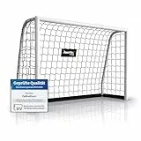 Racetex Fussballtore für Garten Kinder und Erwachsene [ENORM ROBUST] - Fußballtor Kinder mit Stabiler Stahlrahmen Front - Fußballtore inkl. Edelstahl Erdanker - Das Tor für den Garten (180x120 (cm))