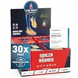 THE HEAT COMPANY Sohlenwärmer - 30 Paar - EXTRA WARM - Wärmesohlen - Fußwärmer - 8 Stunden warme Füße - sofort einsatzbereit - luftaktiviert - rein natürlich - Größe SMALL: 36-38