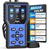 OBD2 Diagnosegerät, MUCAR CDL50 OBD2/EOBD Diagnosegerät Auto Mit Vollen OBD2-Funktionen, Auto Auslesegerät Motor-Fehlercode lesen,One Touch I/M Bereitschaftstaste