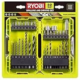 RYOBI Gemischtes Bohrer und Schraubendreher-Bits Set RAK32DDMIX, 32-teilig