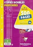 Clairefontaine 14792C - Packung mit 500 Kanzleibögen, DIN A4, kariert, 1 Pack, Weiß