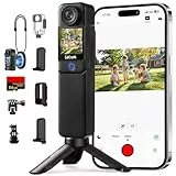 SJCAM C300 Vlog Combo (64GB)-4K/30FPS Vlog Kamera mit 7 Std. Akkulaufzeit & 6-Achsen-Stabilisierung Action Cam,Dual Touchscreen,154° Weitwinkel,für YouTube & Alltags-Videos-Schwarz