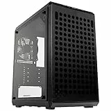 Cooler Master MasterBox Q300L V2 – mATX-Mini-Tower-Gehäuse, 1 x 120 mm vorinstallierter hinterer Lüfter, gehärtete Glasscheibe, sauberes Routing, mehrere Kühloptionen und USB 3.2 Gen 2x2 Typ-C 20 GB/s