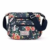 Gelory Crossbody-Handtasche für Damen: Mehrere Taschen, Schultertasche, Nylon, wasserdicht, Reise-Handtasche für Wasserflasche, Telefon, Einkaufen, Wandern