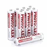 PHOTOOLEX AAA Akku 1300mWh 8 Stück - wiederaufladbare Lithium Batterien AAA akkus, 1,5 V hohe Ausgangsleistung Dreifach A Li-ion Batterie, 1600+ Zyklen AAA Akkus