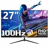 Great voell 27-Inch Falt Gaming Monitor, 100Hz, FHD (1920x1080P), HDR, 99% sRGB, FreeSync, Built-in Speakers, Anti-Blue Light, VESA Mountable, HDMI 2.0, Tilt Adjustable, 16:9 PC Screen