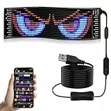 LED Anzeigetafel: Led Schilder,led Laufschrift Programmierbar,Scrollendes LED-Schild, flexibles Matrix Panel mit App-Steuerung, Text, Graffiti, für Partys, Werbung, Deko, Home-Bar, Spielzimmer -17x7cm