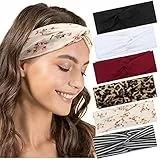 Haarband Damen Boho Stirnband Criss Cross Stirnbänder Elastische Haarbänder Turban Sommer Stilvolle Sport Geknotetes Haarband Haaraccessoires