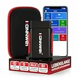KONNWEI KDIAG OBD2 Diagnosegerät Auto mit Alle System Scan, OBDII/EOBD Diagnose Fehlercode auslesen und löschen,Motordiagnose Check Engine mit DTC Definition,Bluetooth kompatibel mit iOS und Android