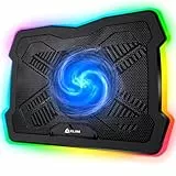 KLIM Ultimate Laptop Kühler + NEU + Gaming Cooling Pad + Stabiler RGB Ständer mit Lüfter + Kompatibel bis zu 17' + USB-Lüfter + Für PC Mac PS5 PS4