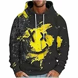 KOG Hoodie für Herren Warm Hoodies Mode Motiv Hooded Sweatshirt 2025 Kapuzenjacke Männer Kapuzenpullover Fashion Oberteile Winter Teenager Basic Oversized Oberteil Baumwolle Kleidung Schwarz M