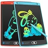 LCD Schreibtafel Spielzeug für Kinder 8.5 Zoll, 2er-Pack Maltafel Bunte Kritzeleien, Geschenke für 3-8 Jährige Mädchen Jungen(Rot Blau)
