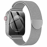 OULUOQI Ersatzarmband Kompatibel mit Apple Watch Armband 40mm 42mm 41mm 38mm 46mm 45mm 44mm Damen Herren, Einstellbar Edelstahl Metall Armbänder für iWatch Series 11 10 9 8 7 6 5 4 2 SE 3 Ultra 3