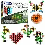 TOSY Magnet Cube 3x3 – 30 Bausteine, 240 Magnete, multifunktional: kreative Bausteine, verwandelbarer Fidget-Spinner, Puzzle-/Infinity-Würfel, Kinder, leuchtendes STEM-Spielzeug