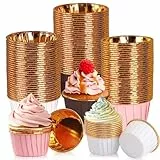 Papier Muffinförmchen, 150 Stk Muffin Cupcake Formen, Backförmchen Muffinformen, Cupcake Muffin Förmchen aus Aluminiumfolie, Papierförmchen Fällen Liners Wrapper Papier für Hochzeit Geburtstag Party