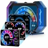 WODHMIEY 3,5' Multifunktionales Auto HUD, Echtzeit-Datenanzeige, MPH & Km/H Geschwindigkeitsumschaltung, Mehrsprachige Unterstützung, Alarme für Geschwindigkeit und RPM, Erhöht die Fahrsicherheit