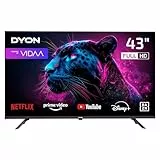 DYON Movie Smart 43 VX - 43 Zoll (108 cm) Full-HD Smart TV mit HD Triple Tuner (DVB-C/-S2/-T2), App Store, Prime Video, Netflix, YouTube, DAZN, Disney+, waipu.tv, Hotelmodus