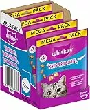 Whiskas Knuspertaschen Katzensnacks mit Lachsgeschmack, 4x180g (4 Packungen) - unterschiedliche Produktverpackungen erhältlich