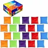 KreativeKraft Cornhole Säckchen, 10er- oder 20er-Pack Bunte Bean Bags - Outdoor Spiele für Kinder (Mehrfarbig 20er-Pack)