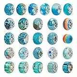 NBEADS 54 Stück European Perlen, Mixed Style Und Farben Strass Große Loch Glas European Perlen Charms Spacer Dekoperlen Für Armband Schmuckherstellung