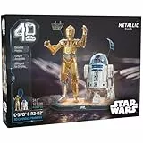 4D Build -4D Build,C-3PO und R2-D2 Star Wars Sammlerstück, Bauspielzeug, 3D-Puzzle für Erwachsene und Jugendliche, 416 Teile, ab 12 Jahren (Spin Master 6074268)