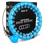 K-MART Smart Hula Ring Hoops, gewichteter Hula Circle 24, Abnehmbarer Fitnessring mit 360-Grad-Auto-Spinning-Ball, Gymnastik, Massage, Fitness für Erwachsene zur Gewichtsabnahme