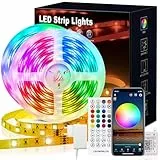 VKH LED Strip 30m, RGB LED Streifen Selbstklebend mit Fernbedienung und APP, Upgrade Farbwechsel Musik Sync LED Lichterkette für Zuhause, Schlafzimmer, Küche, Party (2 * 15m)