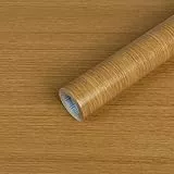 Hode Klebefolie Möbel Möbelfolie Holzoptik Selbstklebend, Holzfolie Schrankfolien Selbstklebende Folie für Möbel Arbeitsplatte Küche, Tapete Holz Gelb 30x200cm