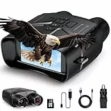Nachtsichtgerät Relassy 4K HD Digital Infrarot Nachtsicht Fernglas 4000mAh Wiederaufladbares Nachtsichtgeräte 5X Digitalzoom Nachtsicht 7 Stufen IR für Jagd Vogelbeobachtung Camping mit 32GB