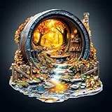 WOODBESTS Holzpuzzle Erwachsene, Herbst-Fass Holzpuzzles, 275 Teile Holz Puzzle, Unregelmäßige Einzigartige Tierform Puzzle, Schön Geschenke für Puzzleliebhaber (34 * 34 cm)