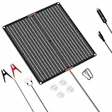 MHPOWOS 12 Volt 30 Watt Solar Autobatterie Ladegerät, Solarpanel 30W, wasserdichtes Solarstrom-Ladegerät und -Wartungsgerät mit Krokodilklemme