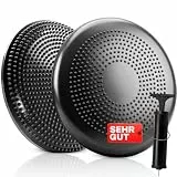 Retoo Ballsitzkissen mit Pumpe, Balancekissen 33cm, Luftkissen Sitzkissen Rückenschmerzen, Stärkung der Muskulatur, Verbesserung der Körperhaltung, Büro Zuhause Fitness, Schwarz
