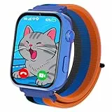 Smartwatch für Kinder, 4G GPS Kinder Smartwatch Uhr Telefon Video und Voice Smart Familienchat SMS WIFI, SOS Sport Schrittzähler Spiele, Kindergeschenke Armbanduhr Uhr für ab 4 Jahren (Blau)