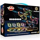 VATOS Wiederaufladbares Laser Tag Set mit 360°Sensoren für 4 Spieler, 2,4 GHz Infrarot Echtzeit Datenanzeige,Familien und Gruppen Spiel für Kinder und Jugendliche Geschenke für Kinder ab 6 Jahren