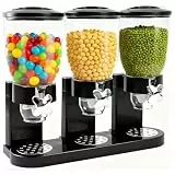 YuLiMirich Cereal Dispenser 2L, Dreifacher Müsli Verteiler für die Arbeitsplatte, Müslispender 3er Set Luftdichte Behälter für Müsli, Reis, Körner, Süßigkeiten, Kaffebohnen